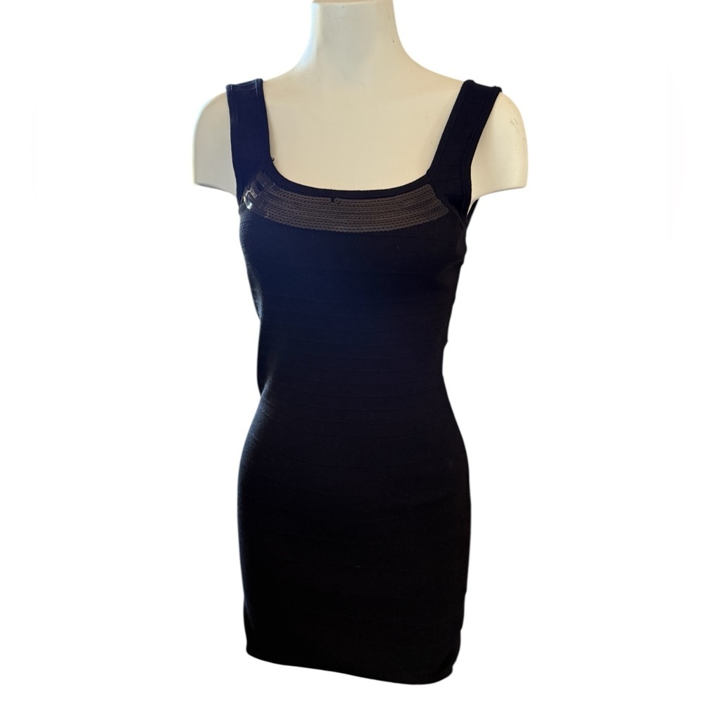 Seduction bodycon little black mini dress in a size Small.  Stretchy, sequins